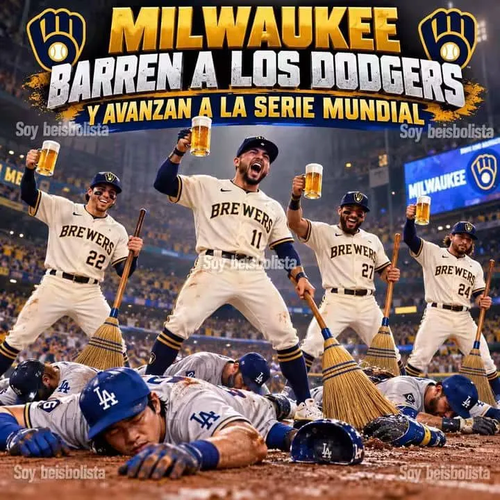 Campeones en la LA. BREWERS sacan la escoba y barren a Dodgers