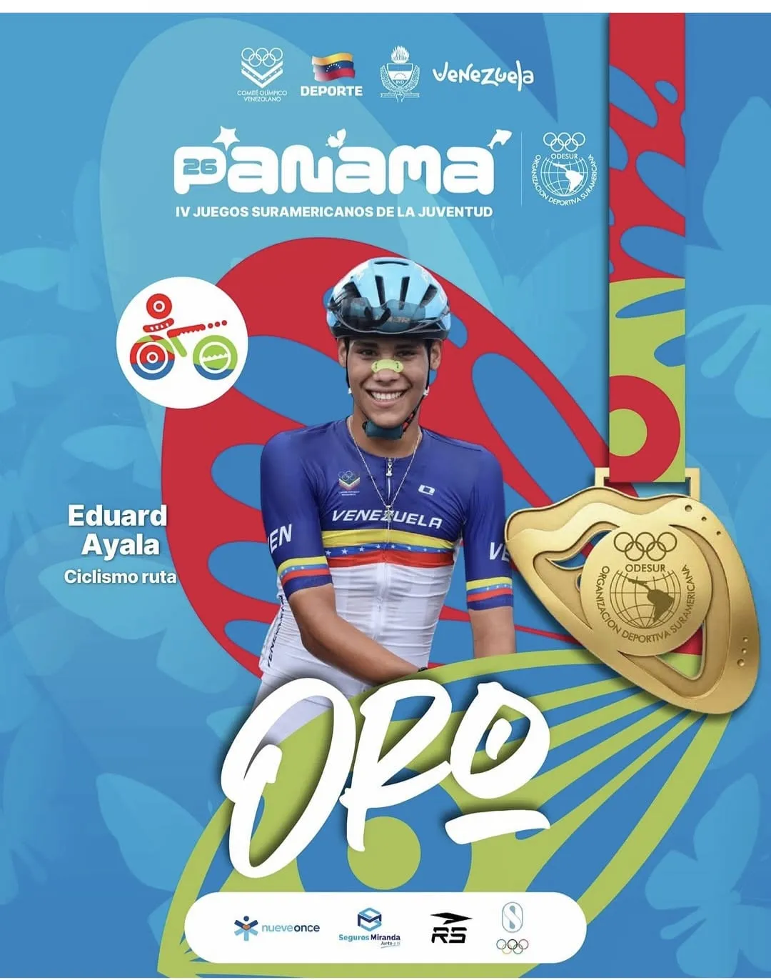 Venezuela brilla en Panamá: Edward Ayala campeón en ciclismo de ruta - Fondo