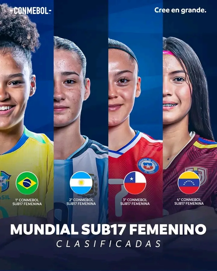 CUATRO selecciones de Conmebol al Mundial Femenino Sub 17