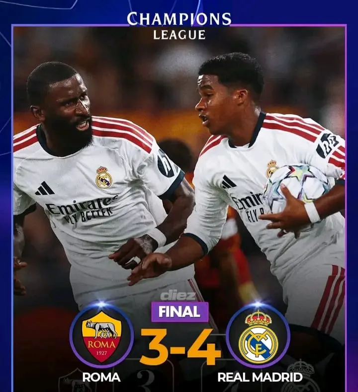 ¡Increíble! Remontada del Real Madrid para vencer a la Roma